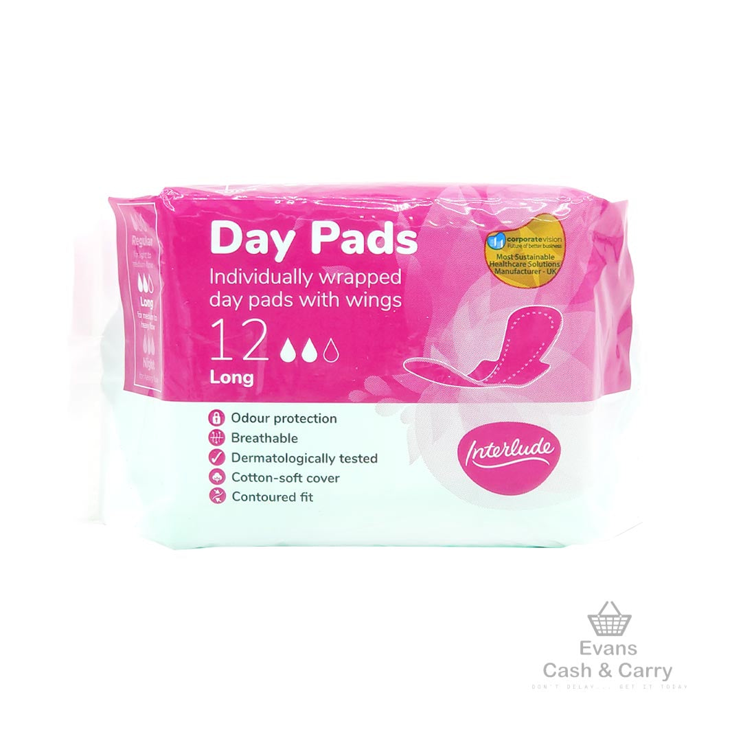 Interlude Sanitary Day Pads Long (12pk)