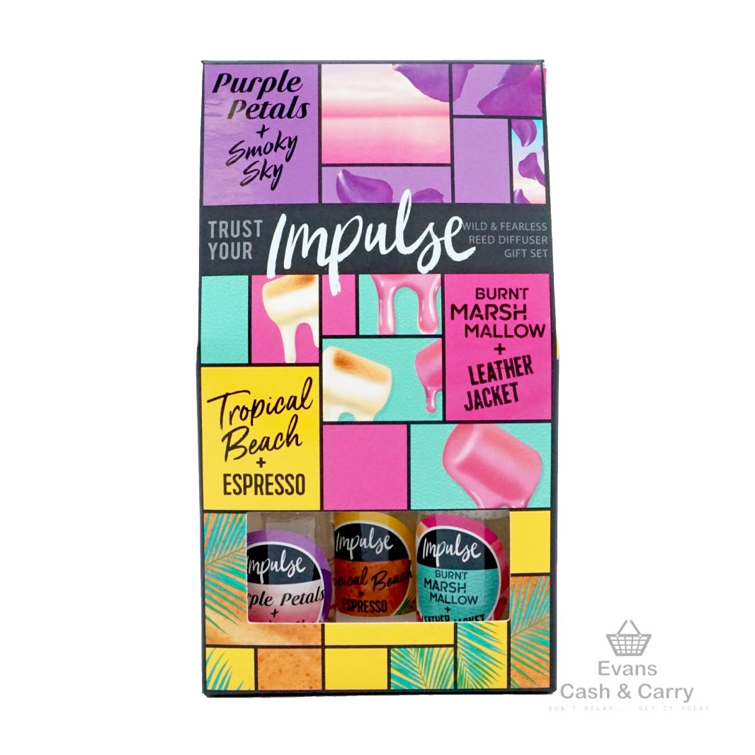 Impulse Wild & Fearless Reed Diffuser Gift Set (3pc x 20ml)