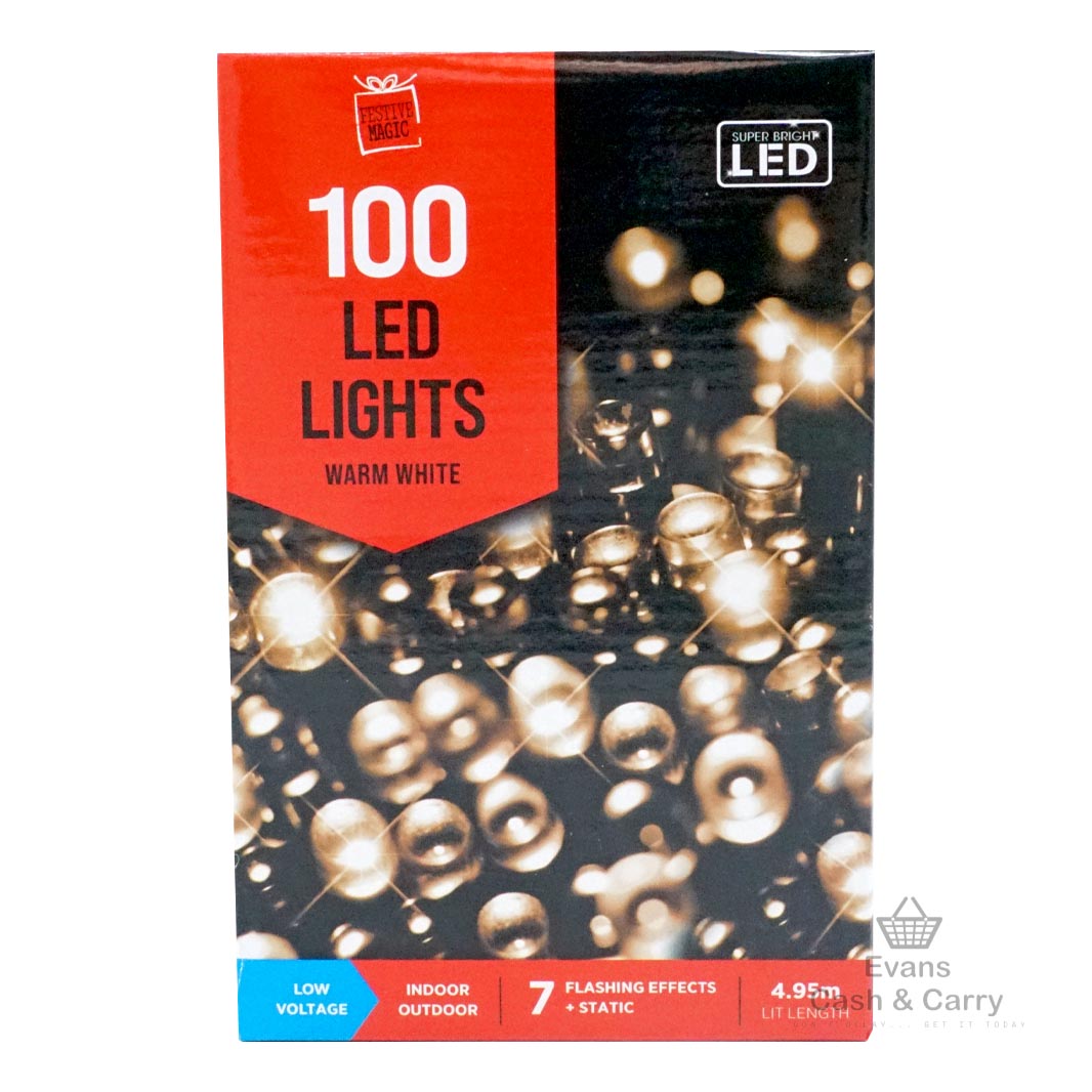 100 LED Lights - Warm White