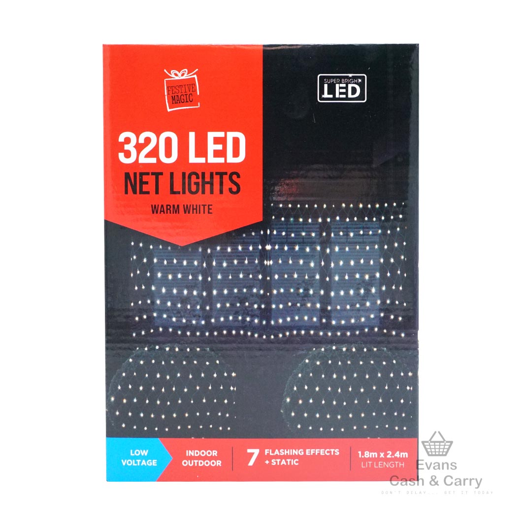 320 LED Net Lights - Warm White
