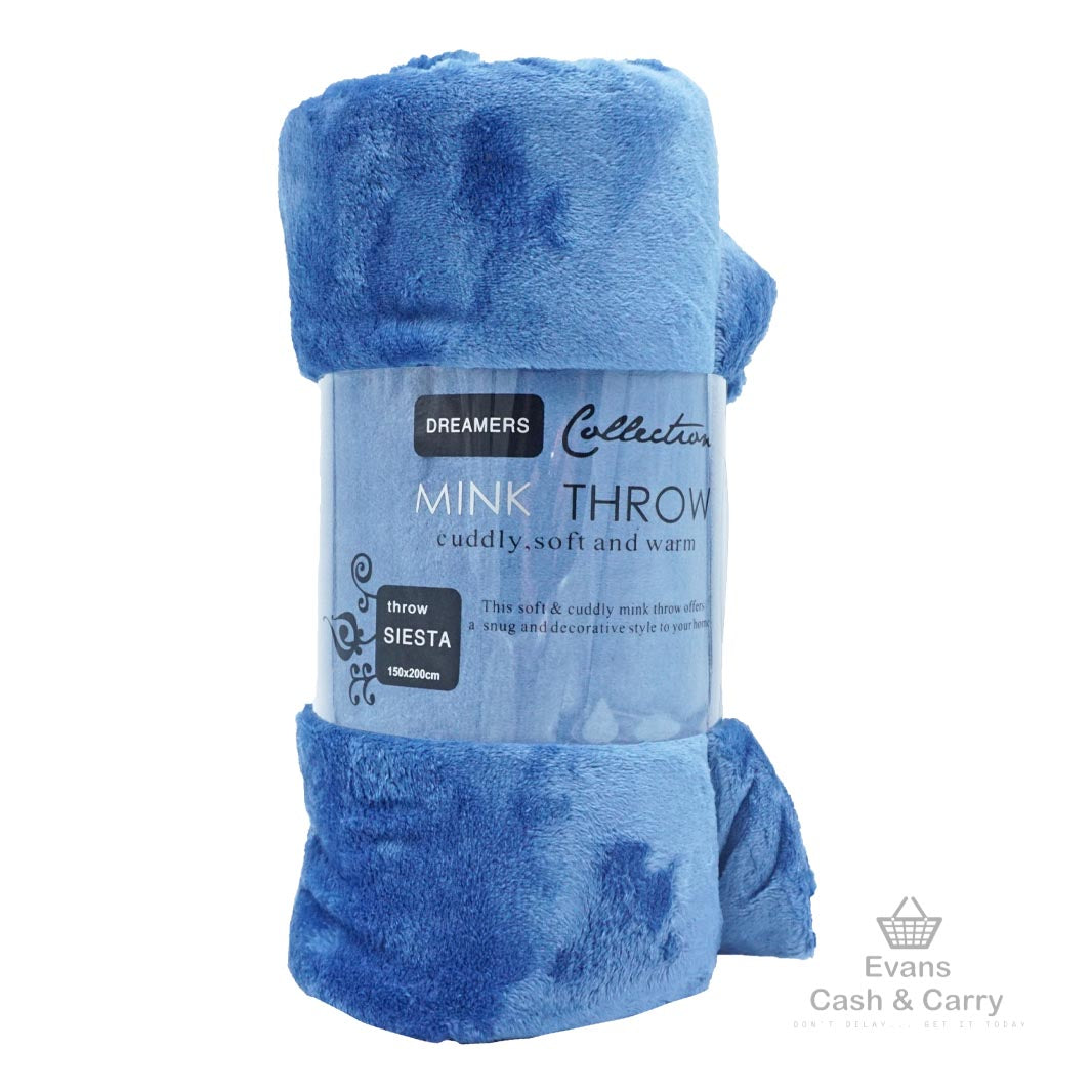 Blue Dreamers Collection Mink Throw