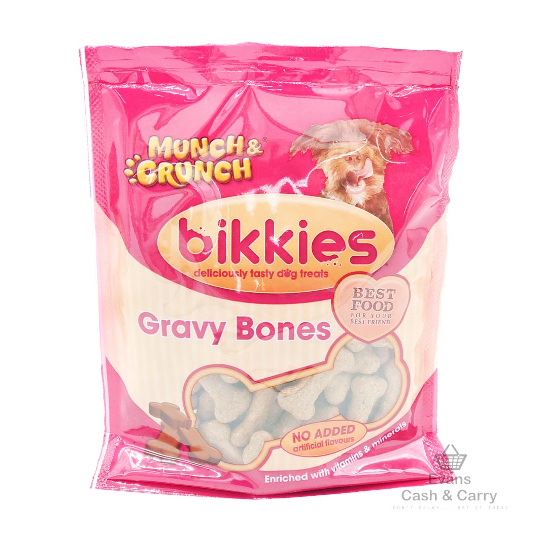 (BBE 12/12/24) Munch Crunch Bikkies Gravy Bones (350g)