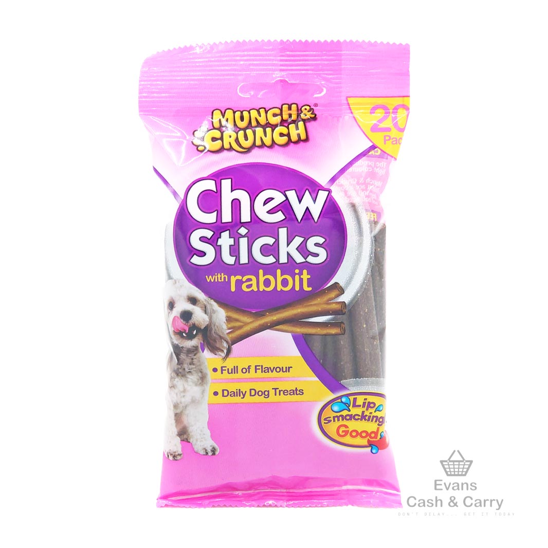 (BBE - 02/25 - 02/26) Munch Crunch Chew Sticks - Rabbit (20pk)