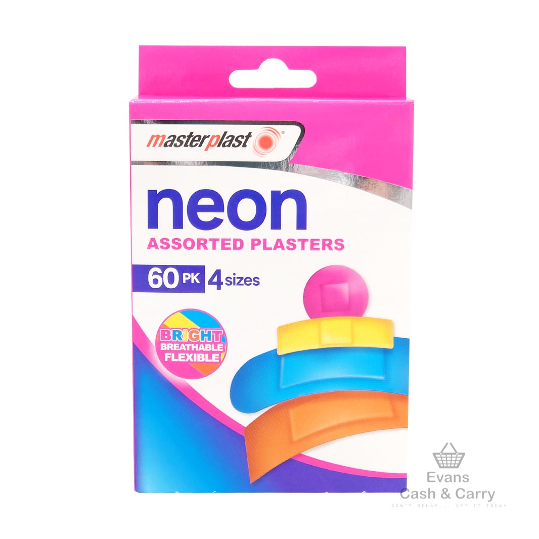 Masterplast Neon Assorted Plasters (60pk)