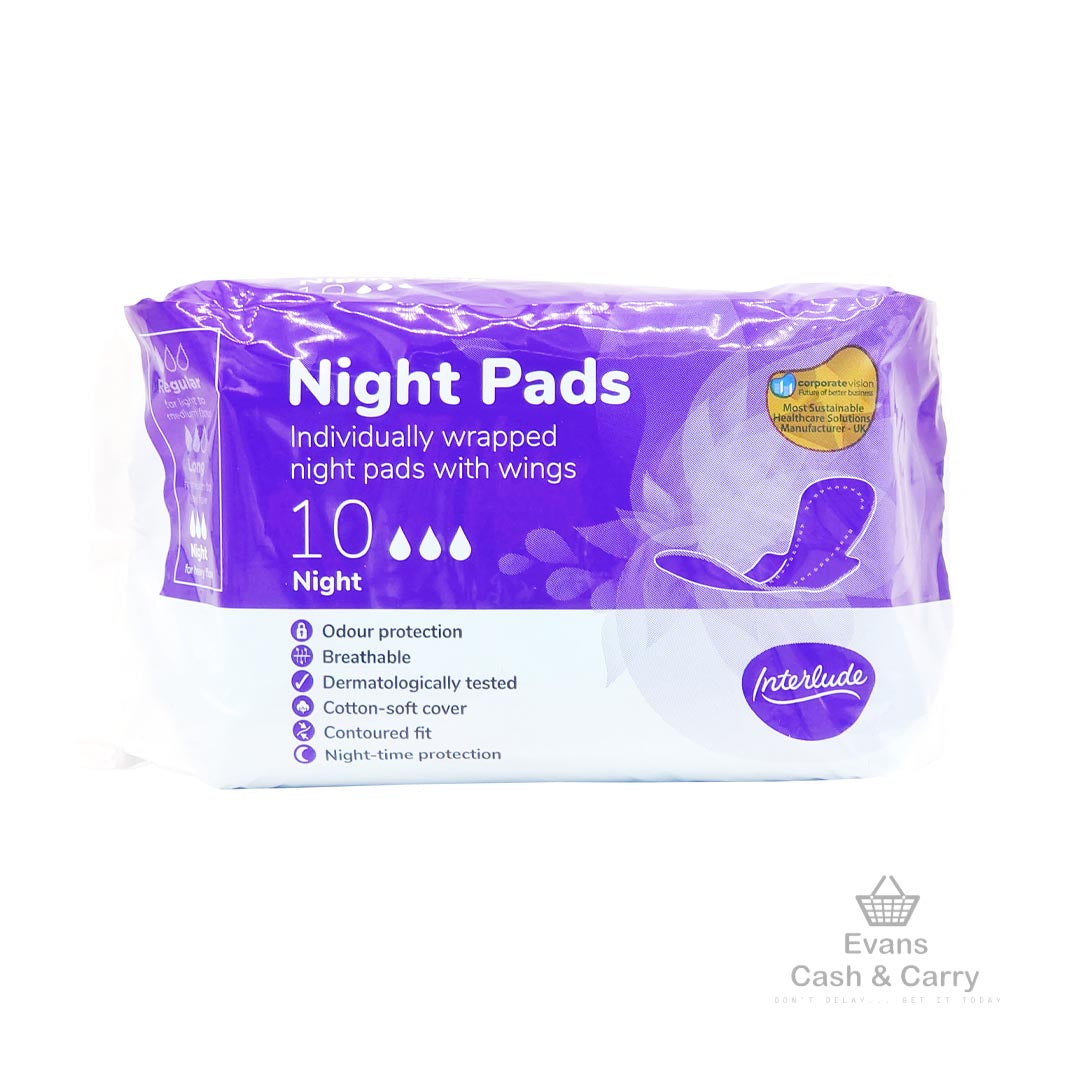 Interlude Sanitary Night Pads (10pk)