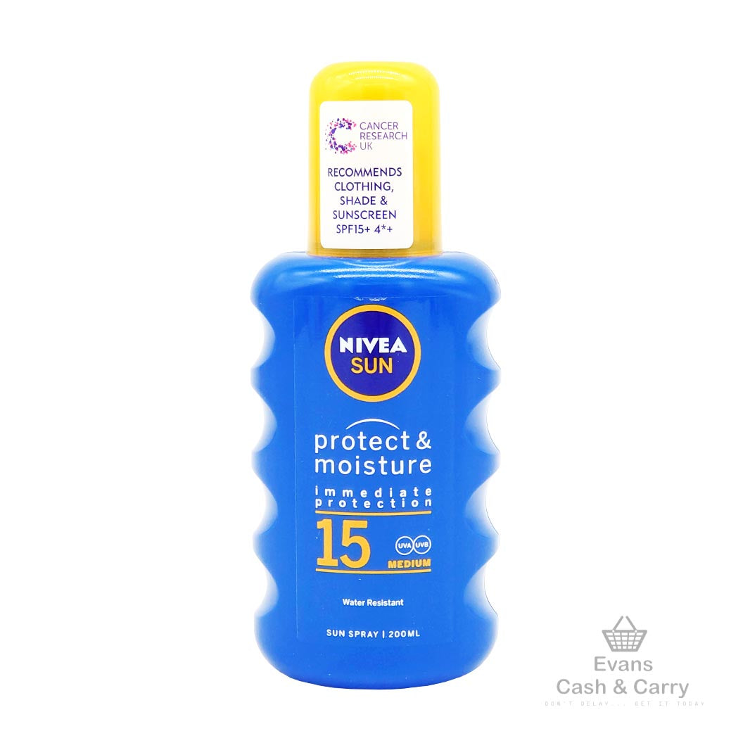 Nivea Sun Protect & Moisture Sun Cream Spray SPF15 (200ml) (£4.50 each or 2 for £8)