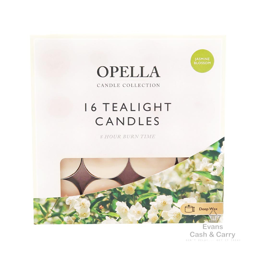 Opella 16 Tealight Candles- Jasmine Blossom