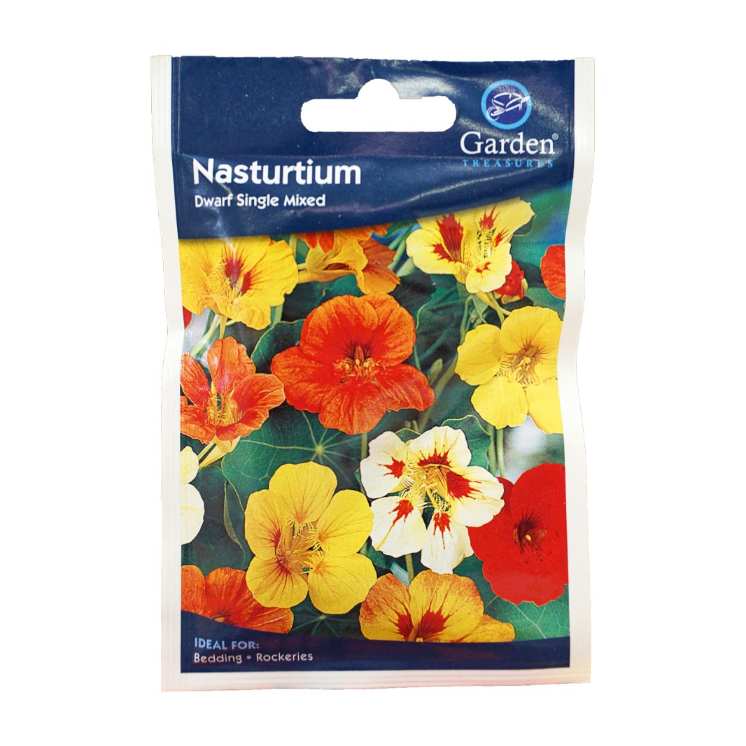 Nasturtium (Dwarf Single) Flower Mix Seeds (90p each or 5 for £4)