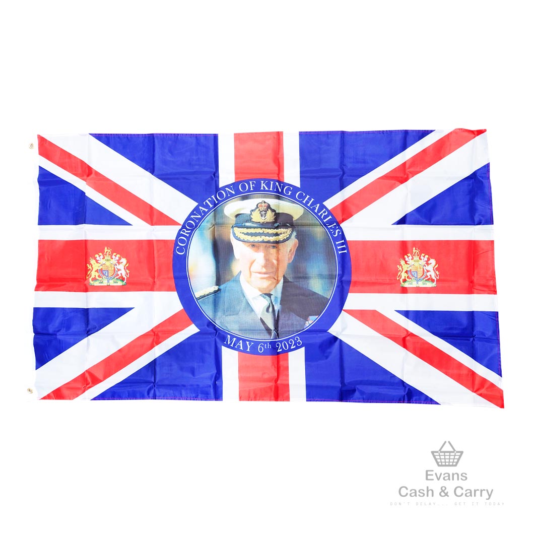 King Charles Union Jack 5ftx3ft Flag