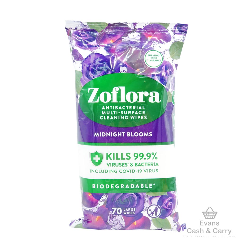 Zoflora Midnight Blooms Surface Wipes (70pk)